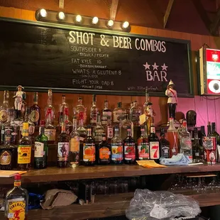 a shot and beer combos bar