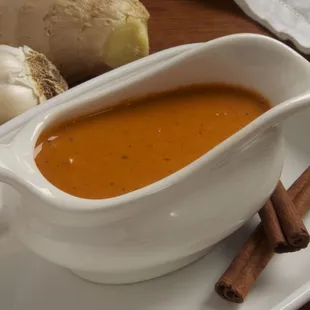 Chicken Tikka Masala, our dairy-free version uses coconut milk instead of cream. Perfect for chicken, of course, or try it with fish or meat