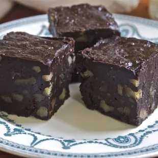 Our irresistible gluten-free brownies are made with plenty of butter and pastured eggs, and our own Crispy Walnuts