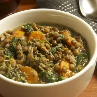 French Lentil Soup with Salted Pork and Greens-a hearty taste of the French countryside!