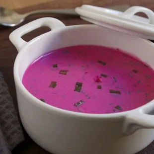 Lithuanian Chilled Beet Soup-In the tradition of cold borscht comes this bright, refreshing chilled soup.