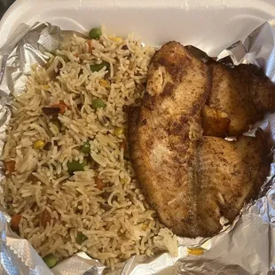 Tilapia and Veggie Rice