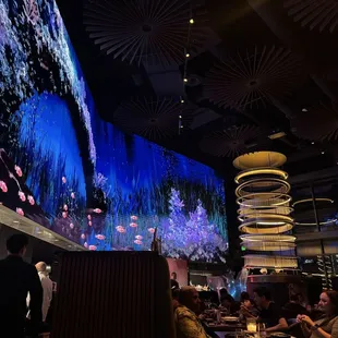 Very large screen, Dj booth.