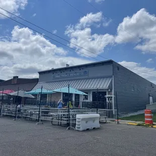 the outside of the building