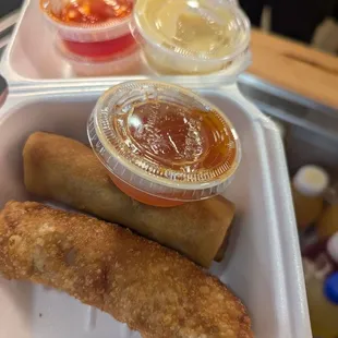 Egg rolls and spring rolls