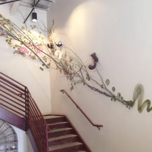 Art on stairs up