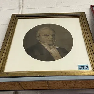 Old dude portrait for eighty bucks. Seems like a lot to look at his face unless it is a collectors item....