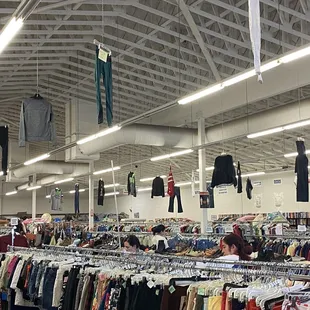 Clothes hanging above....eerie