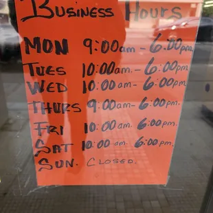 Hours as of today 2/26/2024