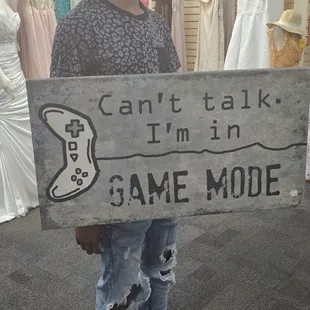 Can't talk I'm in GAME MODE