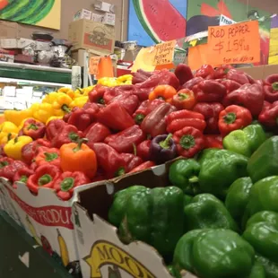 a variety of peppers
