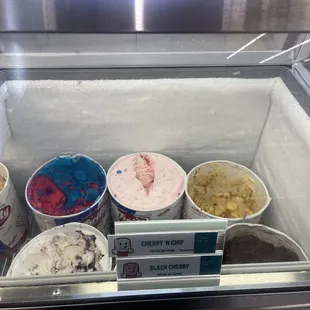 a variety of ice creams