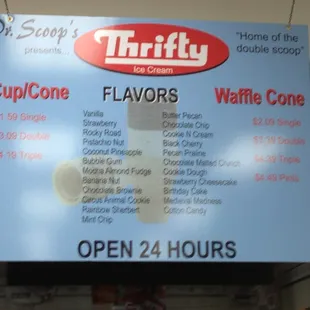 the price of the ice cream