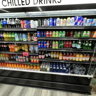 Drink selection by the exit.