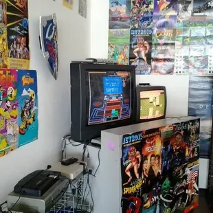 Test station. Not pictured, tons of atari games