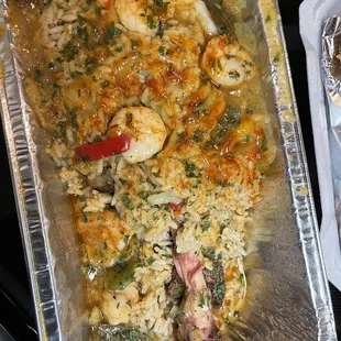 Etouffee Stuffed Turkey Leg  Fell right off the bone, yes Lawd!!!! Perfect flavor. Huge portion. Loved it