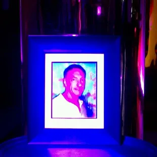 a picture of a man in a picture frame