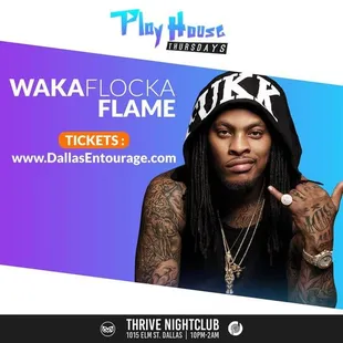 Waka Flocka Flame LIVE (07/09/15) @ Thrive Nightclub text or call for tickets, VIP, or guestlist. 214.238.9519 #AriasDenard