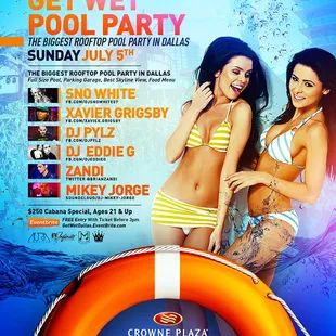 Get in for FREE by texting "Pool Party" to 214-238-9519. Must arrive b4 11pm. Call for VIP. Arias Webb