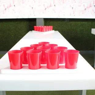 Who are you challenging? Beer pong is one of our free backyard style games! Our activity ba has a plethora of games to choose from.