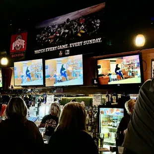 Watching g the Brownies with a good hometown crowd at Throwbacks.