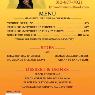 SOULFOOD MENU