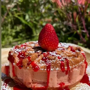 Strawberry Stuffed Waffle