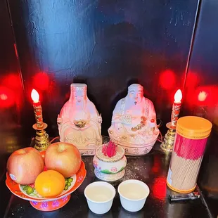 Buddha Altar with offerings