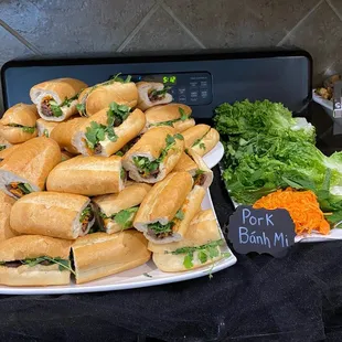 Grilled pork bahn mi sandwiches