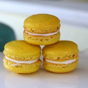 a stack of macarons