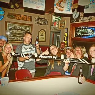 a group of people posing for a picture