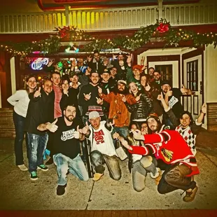 a group of people posing for a picture