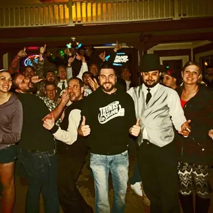 a group of people at a party