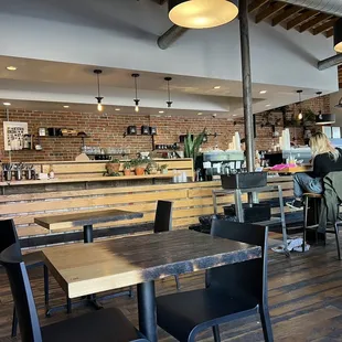 the interior of a coffee shop