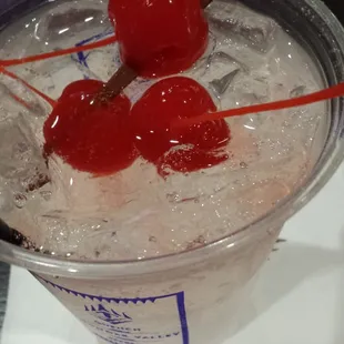 Sierra Mist with cherries