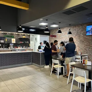 customers at a fast food restaurant