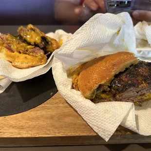 Burgers we left behind.