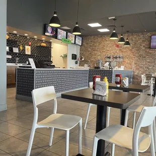 Seating and front counter