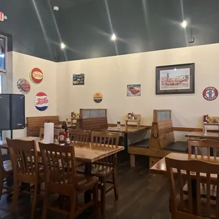 Seating and inside of the restaurant