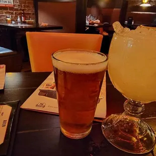 Beer and margarita