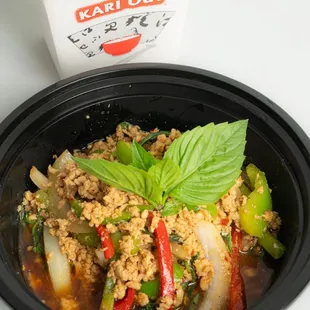 Thai style spicy basil