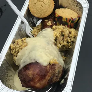 Cajun style loaded turkey leg