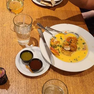 a table full of food