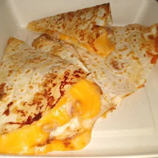 Delicious chicken quesadilla!