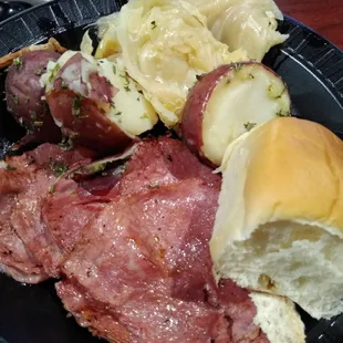 Had the delicious Corned beef, cabbage, potatoes and a roll for St. Patrick's Day!