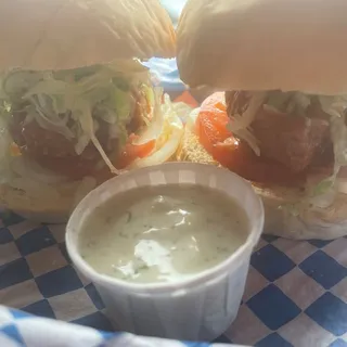 Buffalo Chik'n Sliders (2 sliders vegan)