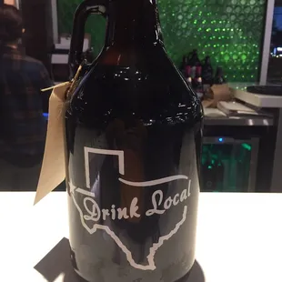 Reasonably priced growlers.