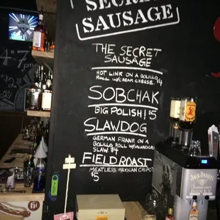 Secret Sausage available till 2a, every night