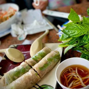 a plate of vietnamese food