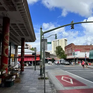 Restaurant is straight ahead, then to the left